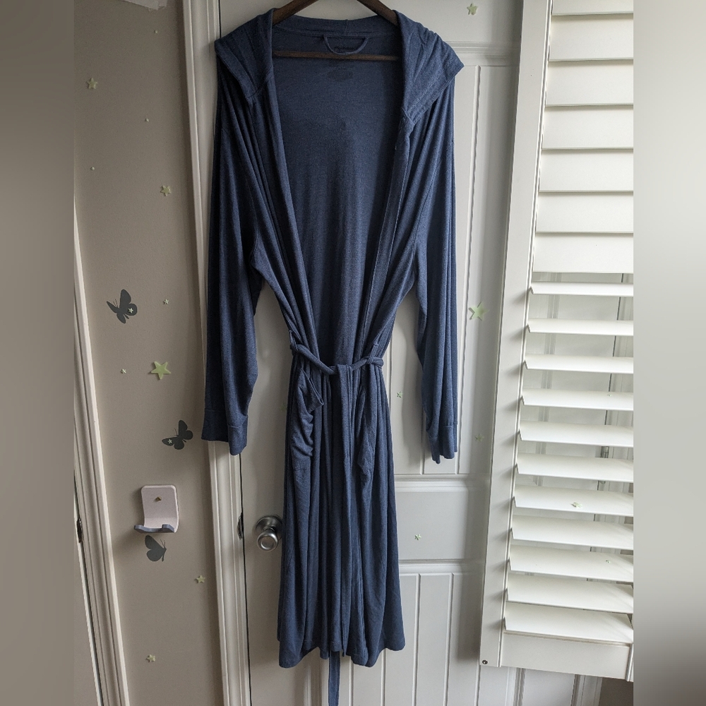 MeUndies Navy Blue Hooded Robe - Picture 1 of 3